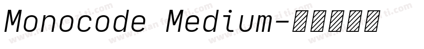Monocode Medium字体转换